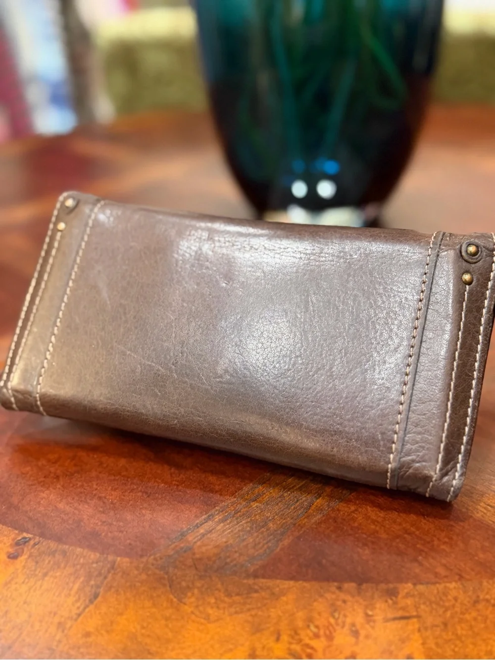 Authentic Chloe Paddington Long Wallet — Brown Leather — Lock Charm